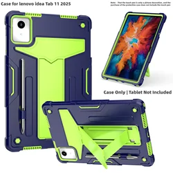 Heavy Duty Shockproof Tablet Case with Kickstand and Pen Holder - 11 - inch for Idea Tab 11 2025 (NavyBlue Olivine)