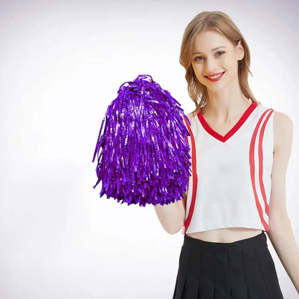 Universal Cheerleading Flower Ball Straight Shank Type Eco-friendly Compact Cheerleading Pompons for Soccer