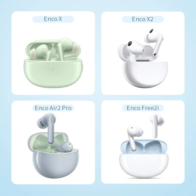 OPPO Enco X X2 블루투스 헤드폰 노이즈 캔슬링 라텍스 이어팁, Enco Free 2i 실리콘 미끄럼 방지 이어 패드, Enco Air2 Pro