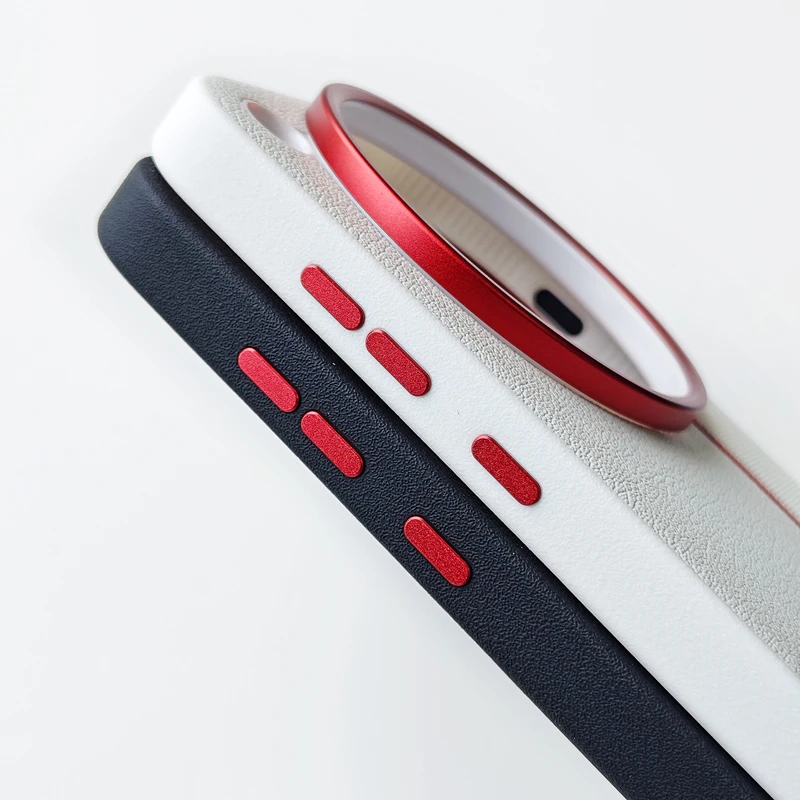 Minimalist Splicing PU Leather Anti-Fall Non-Slip Protective Case