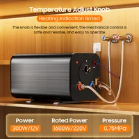 Chauffe-eau électrique pour camping-car, caravane, bateau, douche, réservoir de stockage de 10L, 15L, 20L, 30L, 12V CC, 220V CA 5