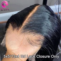 Eva 5x5 Hd Lace Closure Straight 13x4 Lace Frontal Closure Hand Tied Human Hair Closures Free Part Hd Lace Closure Pre Plucked 1