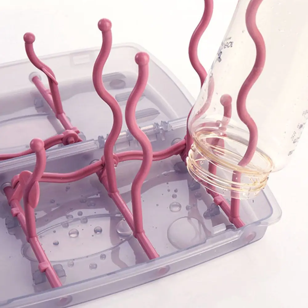 Portable Cup Baby Bottle Double Sided Tree Shape Pacifier Cleaning Dryer Nipple Rack Drying Rack Bottle Rack Bottle Storage