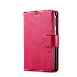Vintage Leather Wallet Phone Case with RFID Blocking and Credit Card Holder - Galaxy Z Fold 8 (Red)