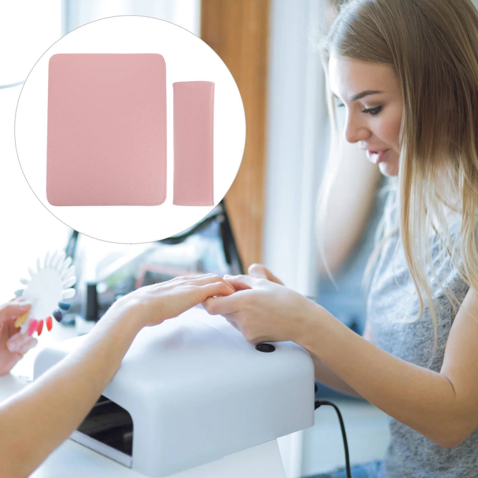 

2 шт., подставки для ногтей из ПУ кожи