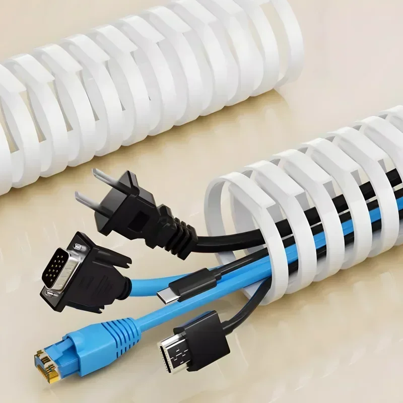 5/1M Cable Management Under Desk Channel Cable Raceway Cord Hider Desk Wire Tray Self-adhesive Under Management Tray