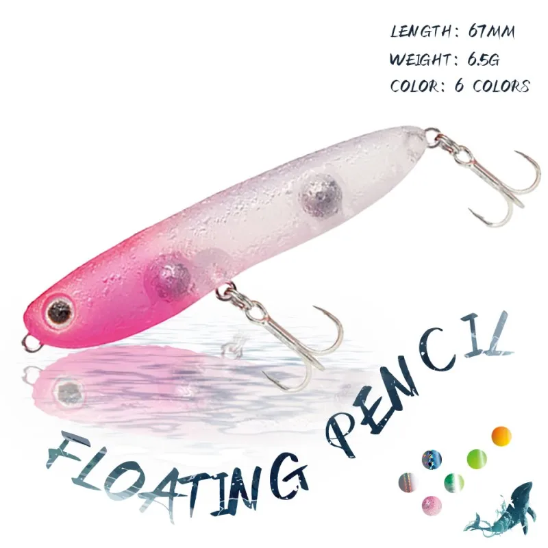 Fishing Lure 2023 Topwater Lure Surface Walk The Dog Bass StickBait WTD Pencil 67mm 6.5g Tackle House Resistance Cronuts 67 - 5