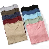 T-shirt pour homme 100% coton, manches courtes, été, noir et blanc, vêtements pour homme, doux, de haute qualité, t-shirt décontracté pour homme 4