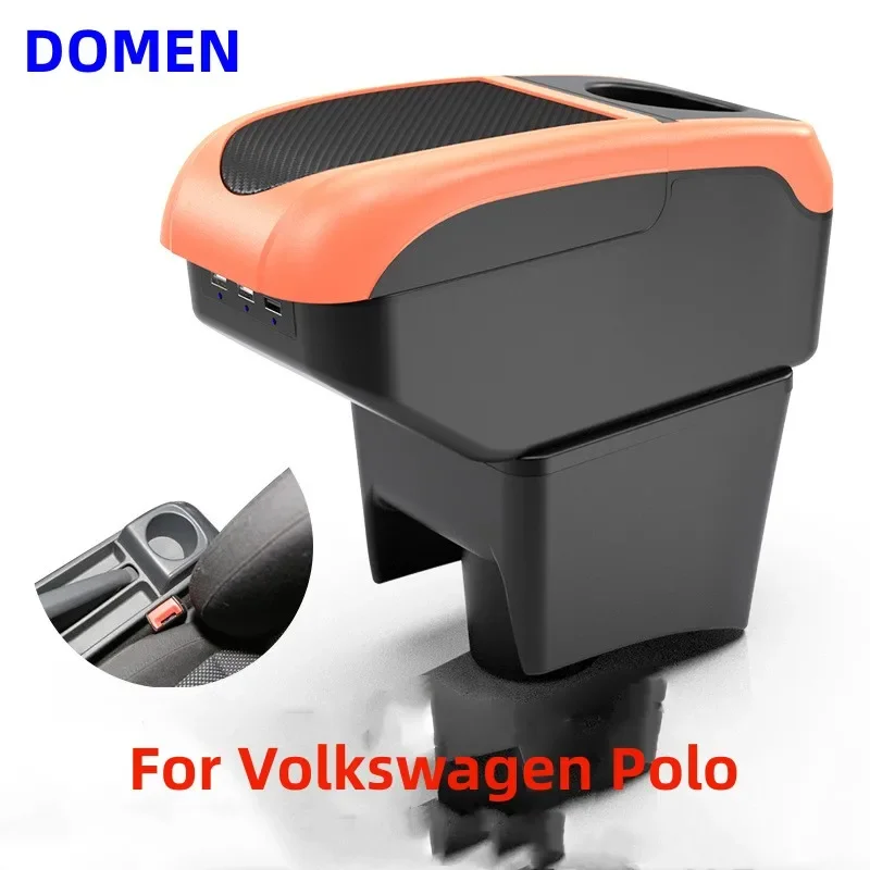 

For Volkswagen Polo armrest box 2012-2018 For VW POLO Mk5 6R Vento car armrest box modification USB cup holder Accessories