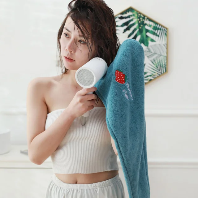 Háztartási Ellátás Nők Mikroszálas Zuhanysapkás Törülköző Fürdőkapák Száraz Haj Sapka Gyorsan Szárítják A Lady Turban Fejet - Image 2