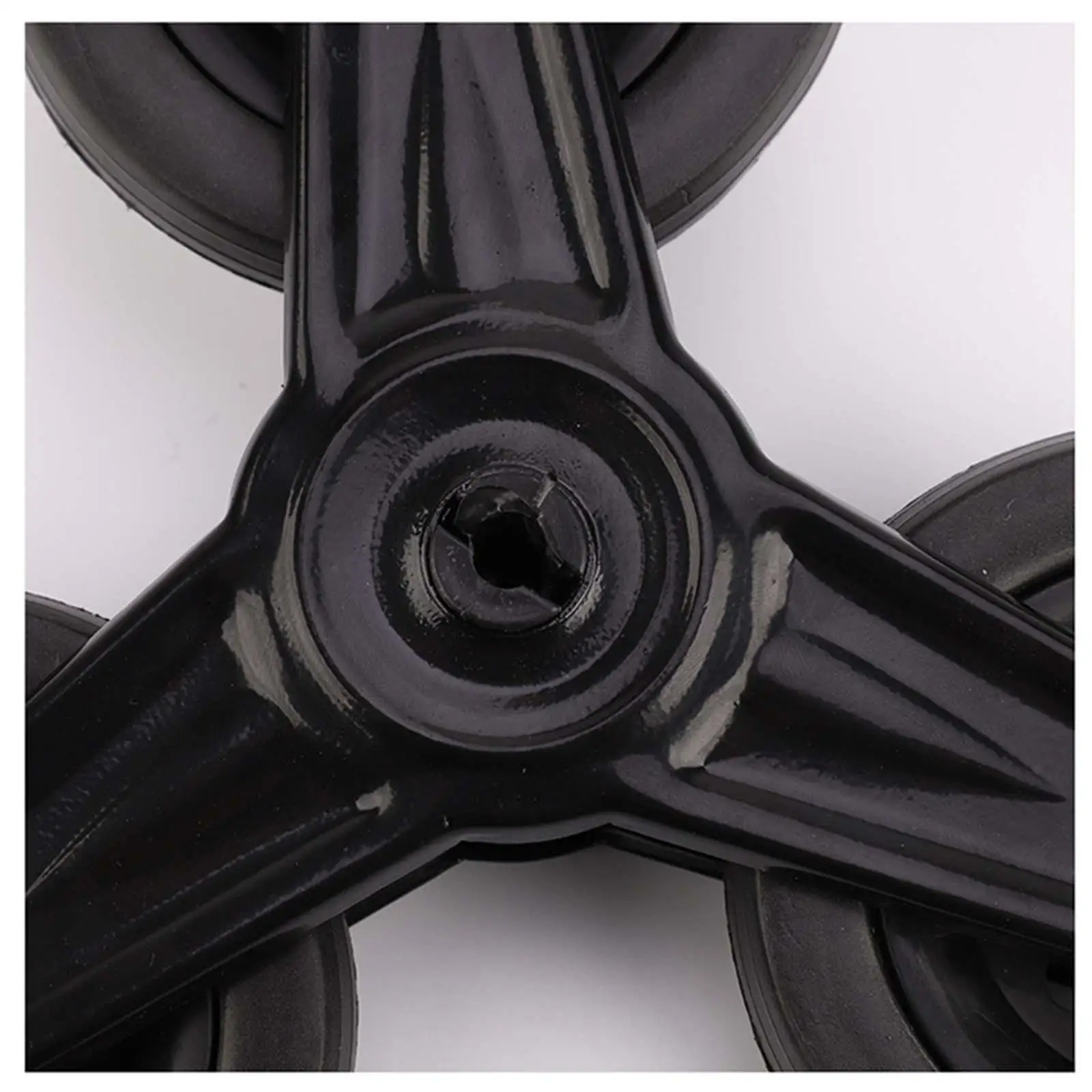2Pcs Folding Grocery Cart Rubber Tri Wheels Spare Parts for Laundry Cart Easily Install Lightweight Utility Cart Stair Wheels