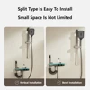 Modern White Grey Shower System Set Bathroom Rain Pressurized Shower Faucet Set Brass Led Digital Bathtub Shower Faucet Full Set 5
