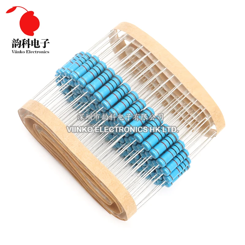 20pcs 2W Metal Film Resistors 1% 0R-2.2M 2.2 10 100 120 150 220 270 330 390 470 1K 2.2K 4.7K 10K 15K 22K 47K 100K 470K 1M ohm metal film resistors
