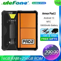 Ulefone Armor Pad 2 , Rugged Tablet , 11 Inch 2K , Up to 16GB RAM+256GB ROM , IP68/IP69K Tablet , 18600mAh , Android 13 , 4G Tab 1
