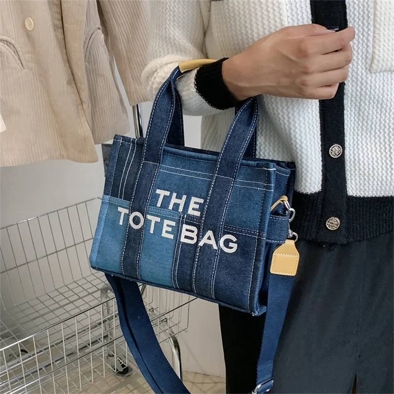 Patchwork Denim Tote Bag