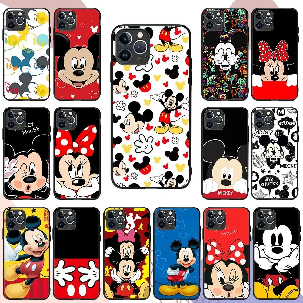 Tr-17 Simpatica Custodia Morbida Topolino Per Iphone Xr Xs 7 8 11 12 13 Mini Pro Max Plus
