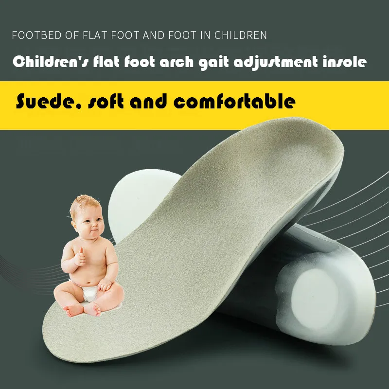 Children Orthopedic Insoles For Shoes Flat Feet Arch Support Foot Varus Valgus O-x Leg Corrector Kids Insole Shoe Sole Insert Pu