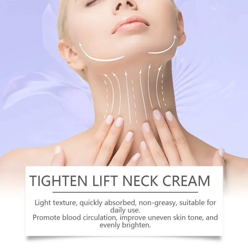 Neck Wrinkle Removal Cream Tightening Firming Fade Fine Lines Double Chin Anti-Aging Necklines Lifting Shaping Beauty Neck Cream