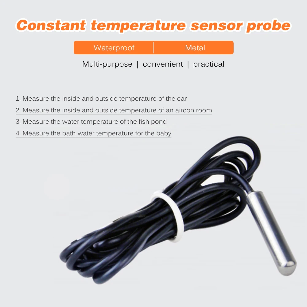 Compact Multi-Function Digital Indoor Outdoor Thermometer with Probe