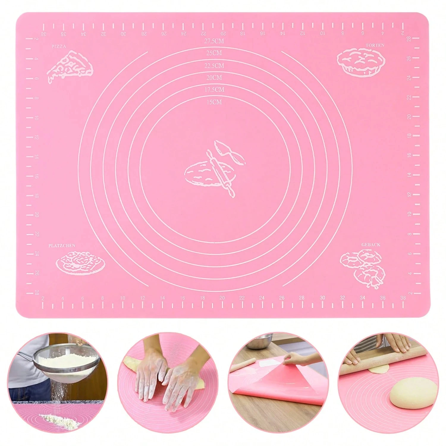 Premium Non-Stick Silicone Baking and Kneading Mat