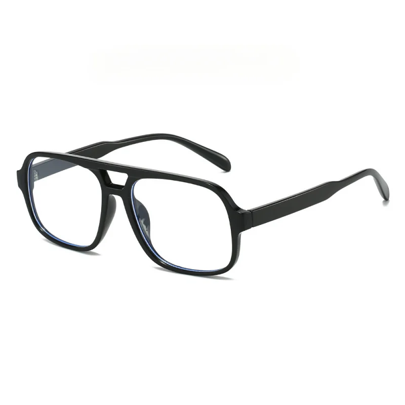 Chic Oversized Double-Beam Aviator Sunglasses with Universal Anti-Blue Light Protection