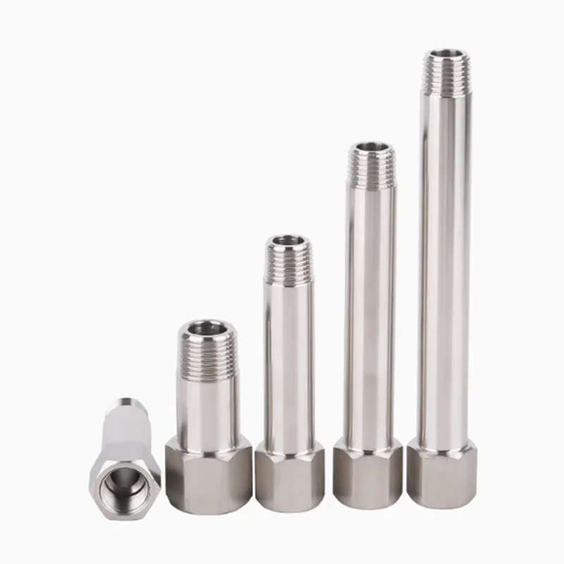 1/8" 1/4" 3/8" BSPP BSPT Male Female Thread 304 Stainless Steel Long Nipple Pipe Fitting Coupling 50mm-250mm