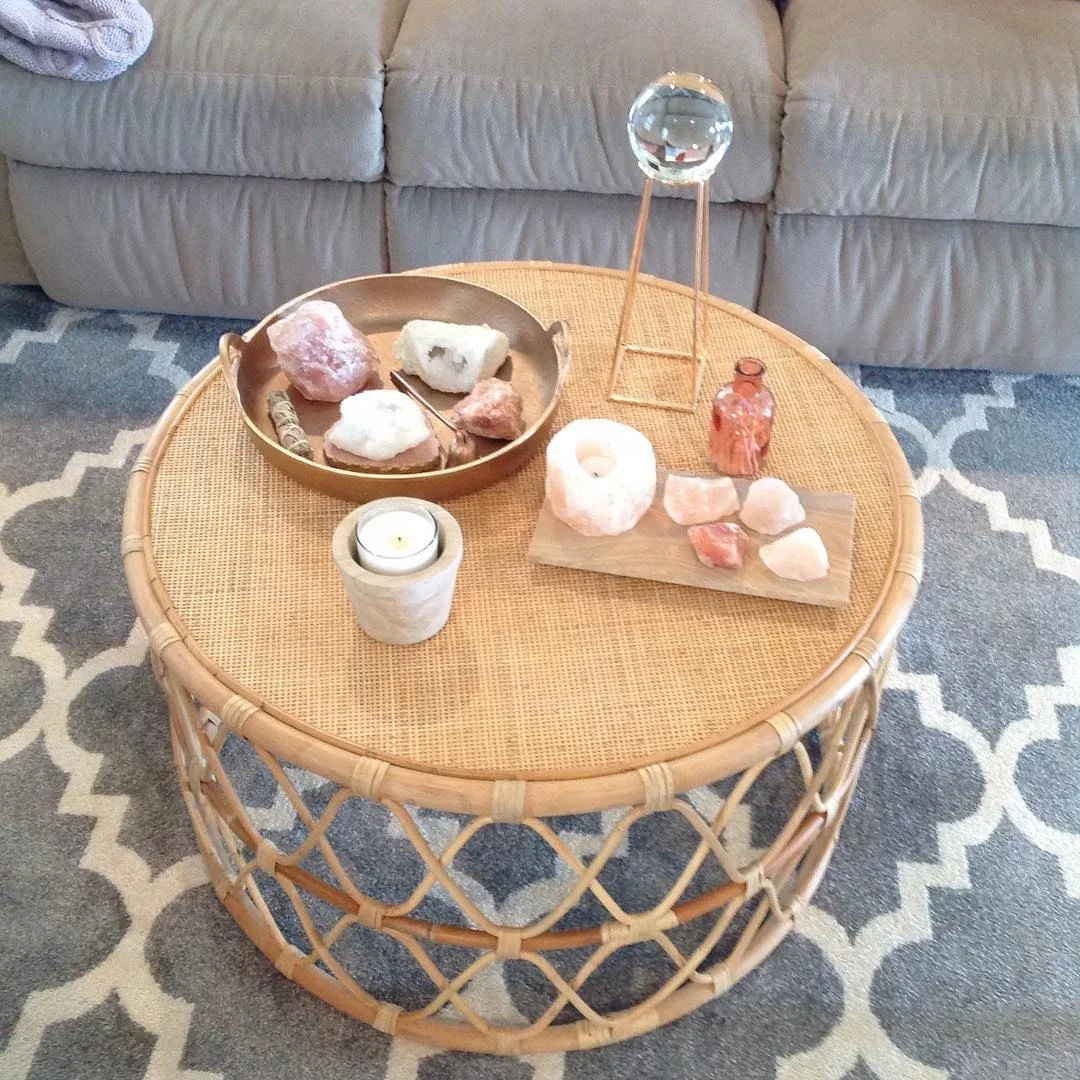 

Handmade Natural Rattan Wicker Coffee Table