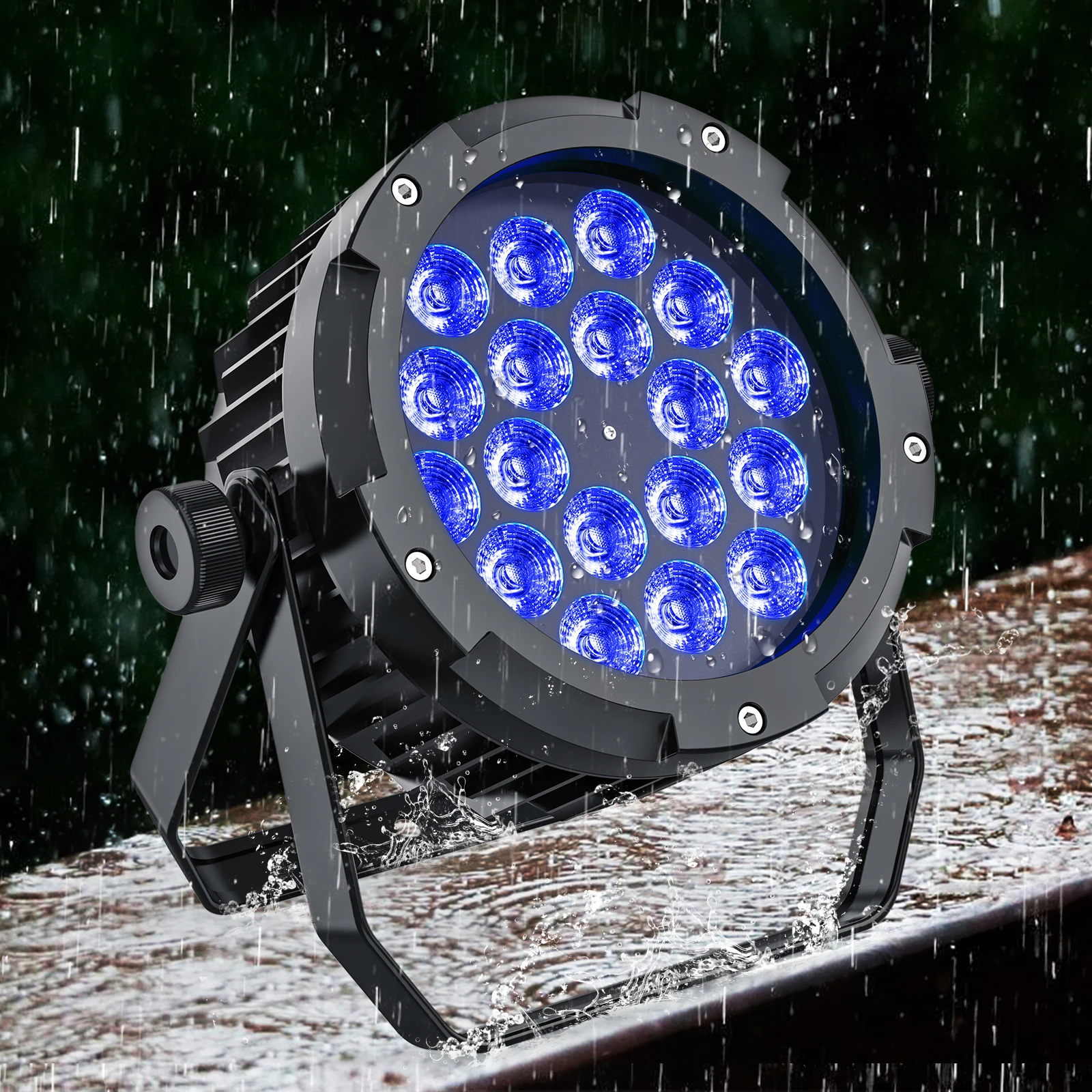 

150W LED Par Lights 18 RGBWA+UV Waterproof 6 in 1 Stage Light with Sound and DMX Control HOLDLAMP Disco Dance Hall Party Bar