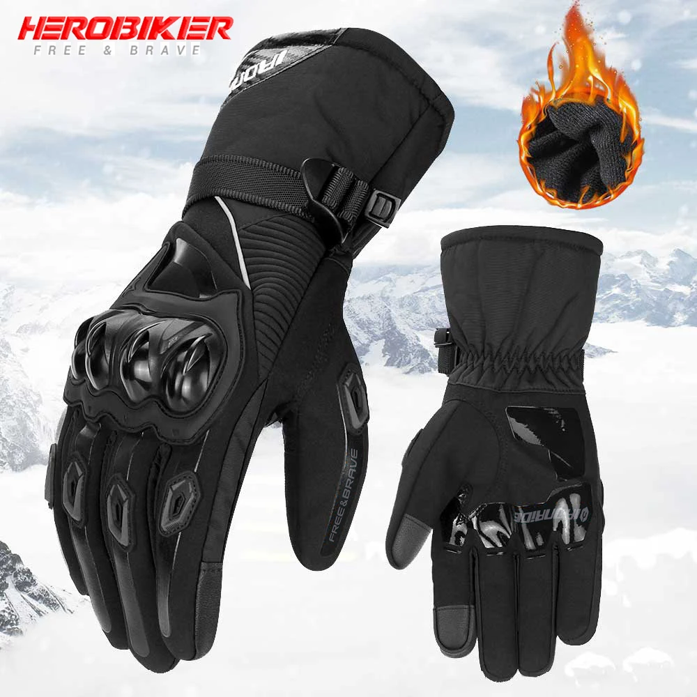 Motorcycle Gloves Touch Screen Motorcross Gloves Waterproof Windproof Protective Winter Guantes Moto Riding Men