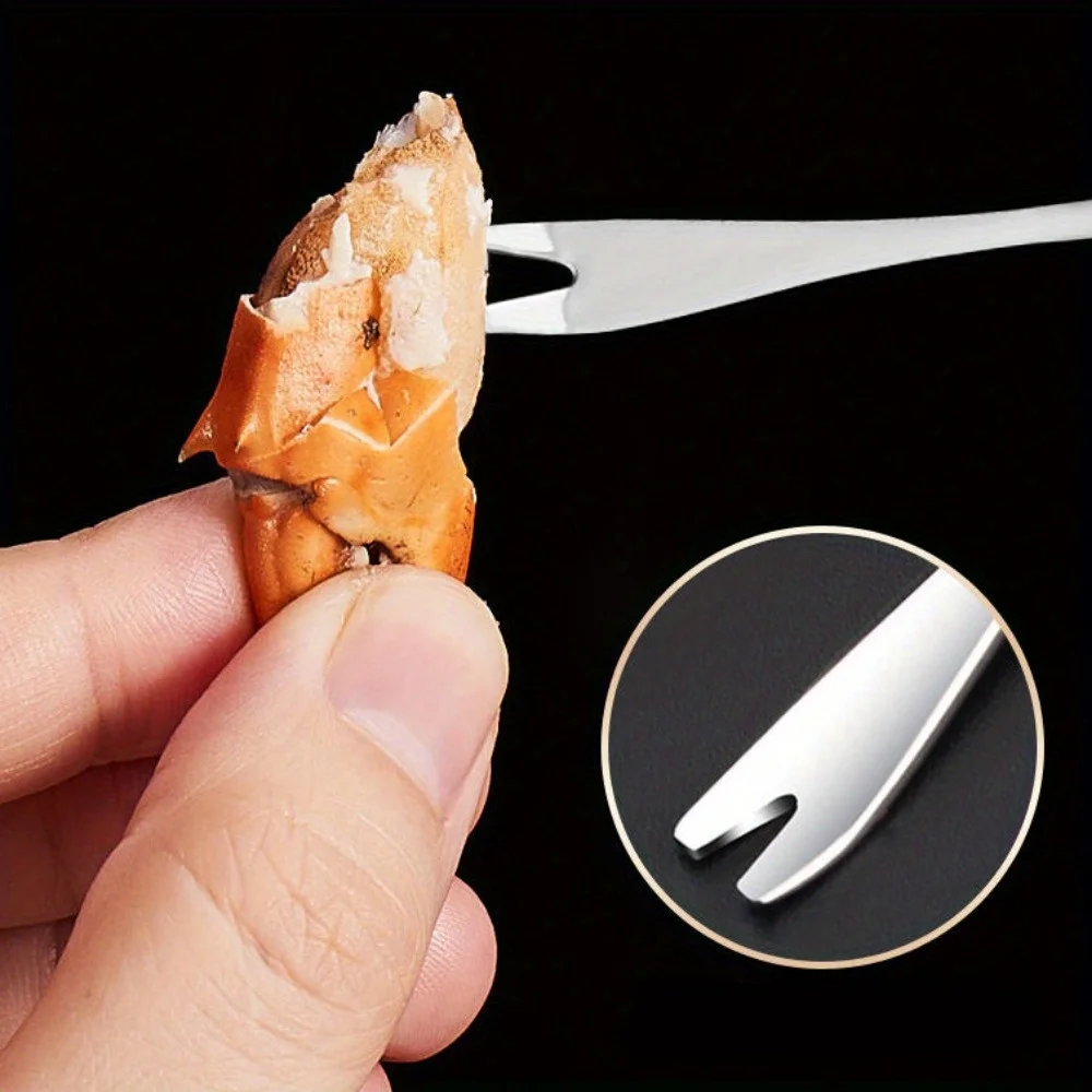1 Set Picking Crab Meat Is Easy Seafood Tool Set Crab Crackers Picks Spoons Stainless Steel Pliers Lobster Clamp Pliers