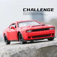1:36 Dodge Challenger SRT Demon Sports Car Alloy Diecast Car Model Toy With Pull Back For Kids Gifts Toy Collection A141 1