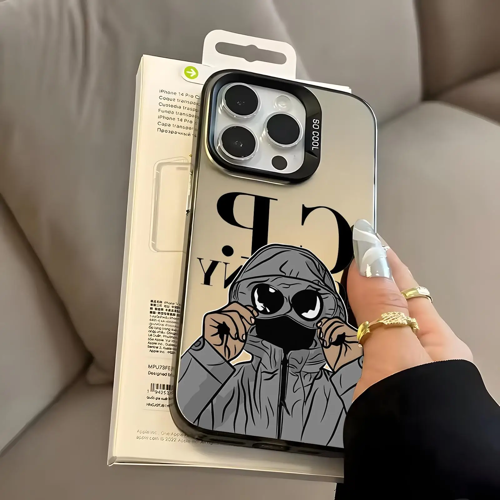 Senior Cool Silver IMD Luxury Shockproof Phone Case