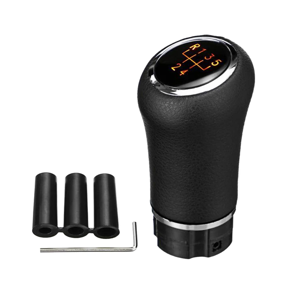 

Universal 5Speed Manual Gear Shift Knob with LED Backlight Gear PU Leather Shifter Lever for Toyota/Benz/Audi/BMW