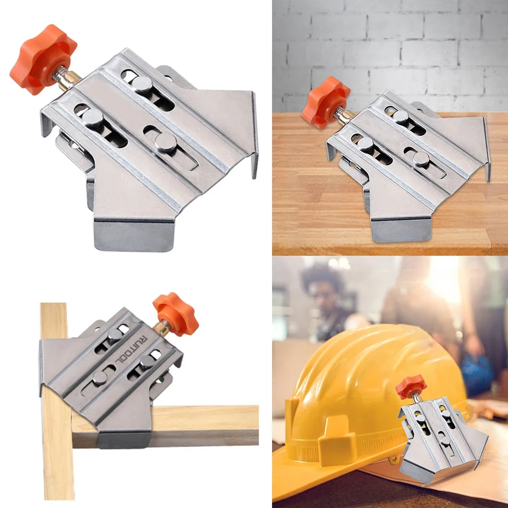 1/2/4pcs 90 Degree Fixing Clips Stainless Steel Splicing Clamp Locator Right Angle Splicing Quick Clamp for Wood Panel Splicing