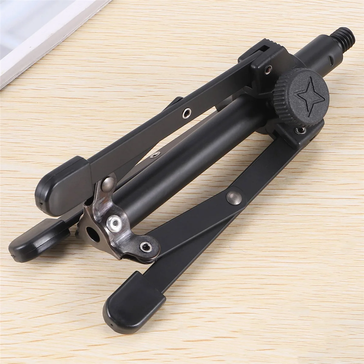 Foldable Tripod Desktop Microphone Stand Holder for Podcasts Online Chat Conferences Lectures Meetings and More microphone stand