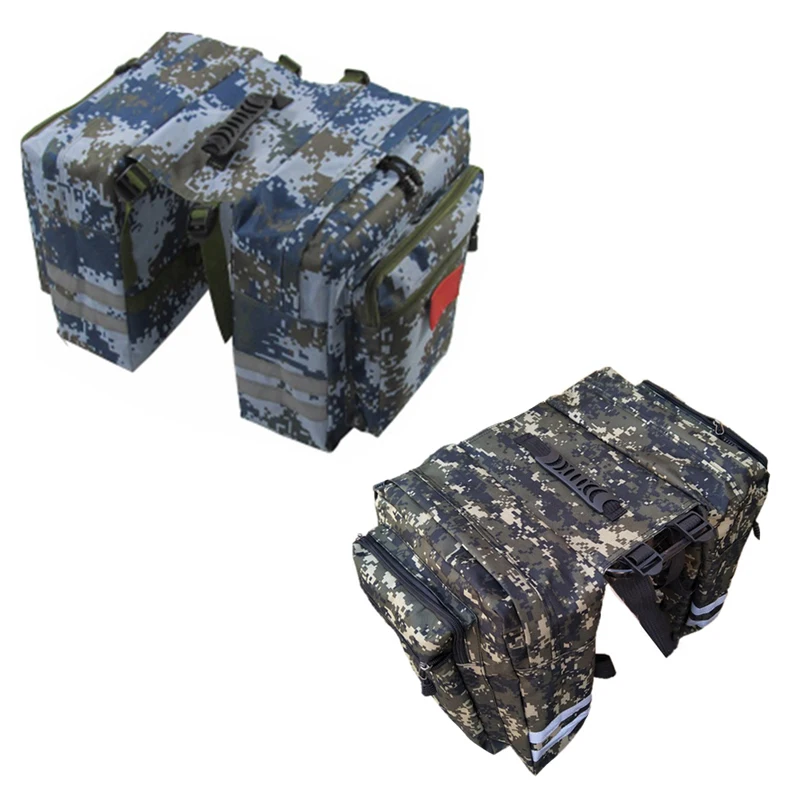 

2-in-1 Bike Rear Luggage Rack, Mountain Bike Double-sided Camouflage Trunk Bag, Rear Seat Saddle Bag Bag