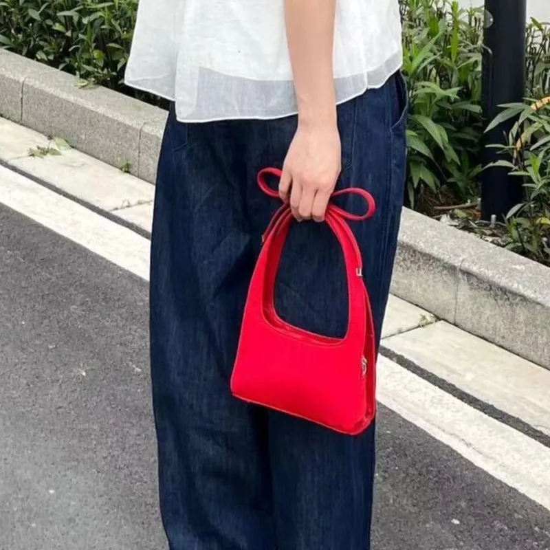 JIAERDI Vintage Red Hand Bag Purse Women New Sweet Cool Hot Girls Portable Handle Wallets Female Retro Cute Y2k Bags Aesthetic