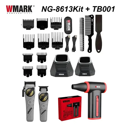 WMARK Trimmer Professional Hair Clippers Gift for barber Electric High-End Trimmer for Men 5 IN 1 NG-TB001 NG-8613T NG-8637 Kit - Image 8