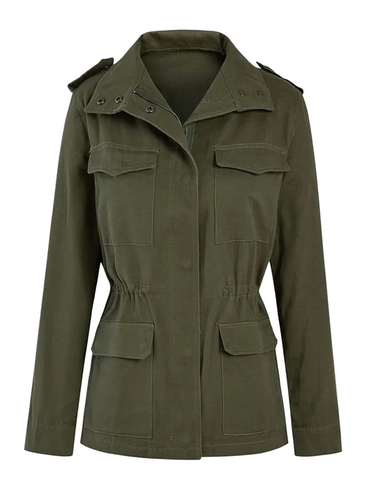 Womens Lightweight Military Anorak Jacket with Pockets