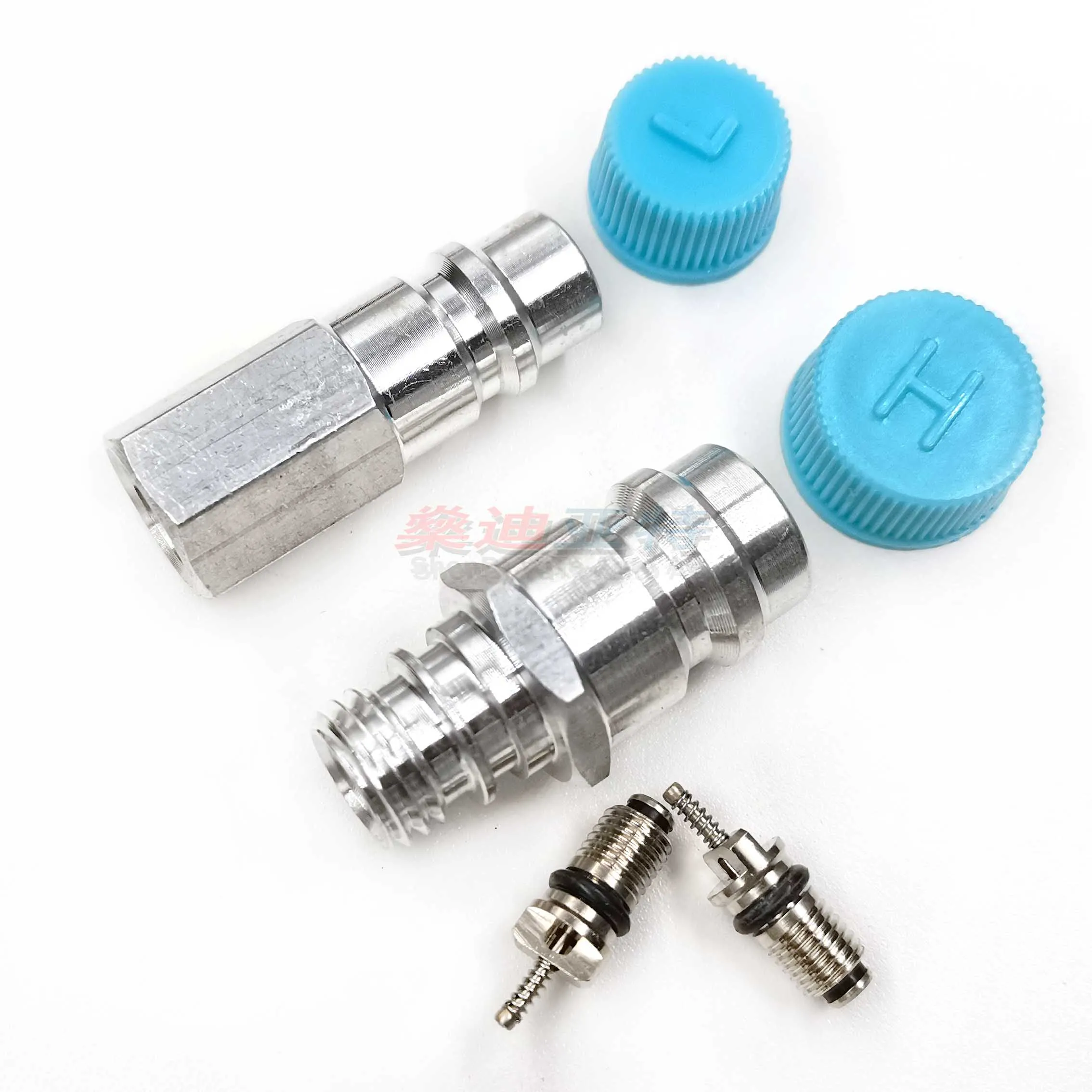 (5 Paia) Retrofit High/Low Side A/C Service Charge Port Nuclei Della Valvola A Sfera Con Tappi Sistema Di Condizionatore D'Aria Automatico Per Gm Vw