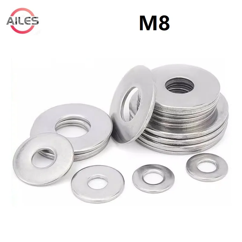 Arruelas Planas Oversize Gaxetas Planas Extra Large Tamanho Grande Gb96 m8 Aço Inoxidável 304