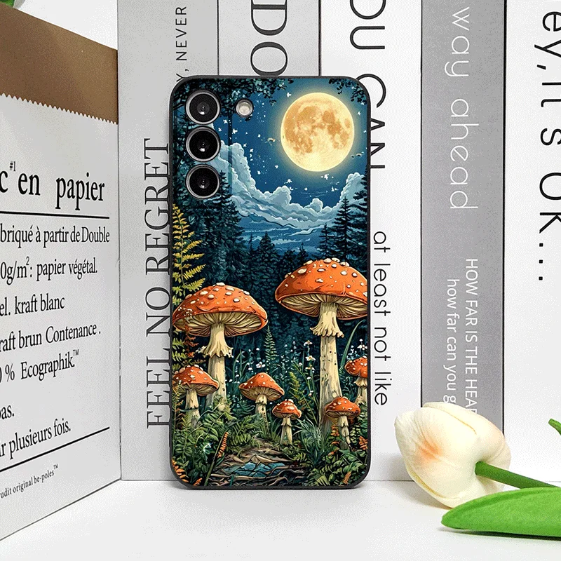 Cartoon Mushroom Collage Art Phone Case - Soft Cover s