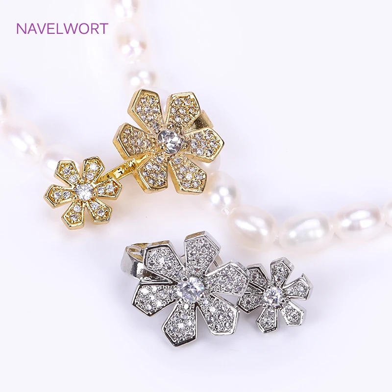 18k Gold Plated Strong Clasps For Pearl Necklace Jewelry