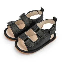 Premium Infant Summer Sandals with Anti-Slip Rubber Soles - 6-12 months (Black)