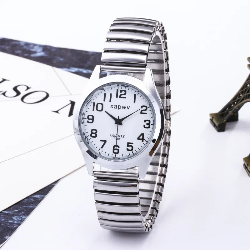 MAYZHISU Retro Women's Watch Steel Elastic Strap Women Quartz Watch Vintage Business Female Bracelet Wristwatch Clock Gifts 4