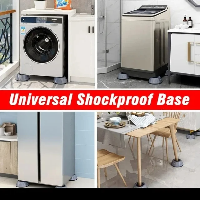 Shock and Noise Cancelling Washing Machine Support, Anti Slip Rubber Anti-Walk Dryer Washer Feet Pads,Washing Machine Stabilizer 4 Shock and Noise Cancelling Washing Machine Support, Anti Slip Rubber Anti-Walk Dryer Washer Feet Pads,Washing Machine Stabilizer 4