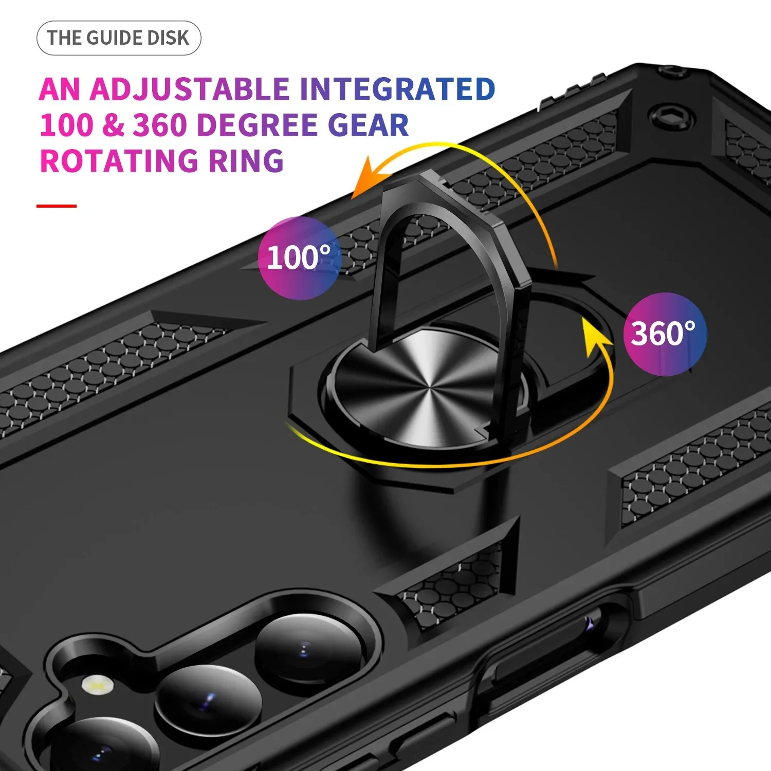 Durable Shockproof Magnetic Ring Stand Holder Case - Universal Fit