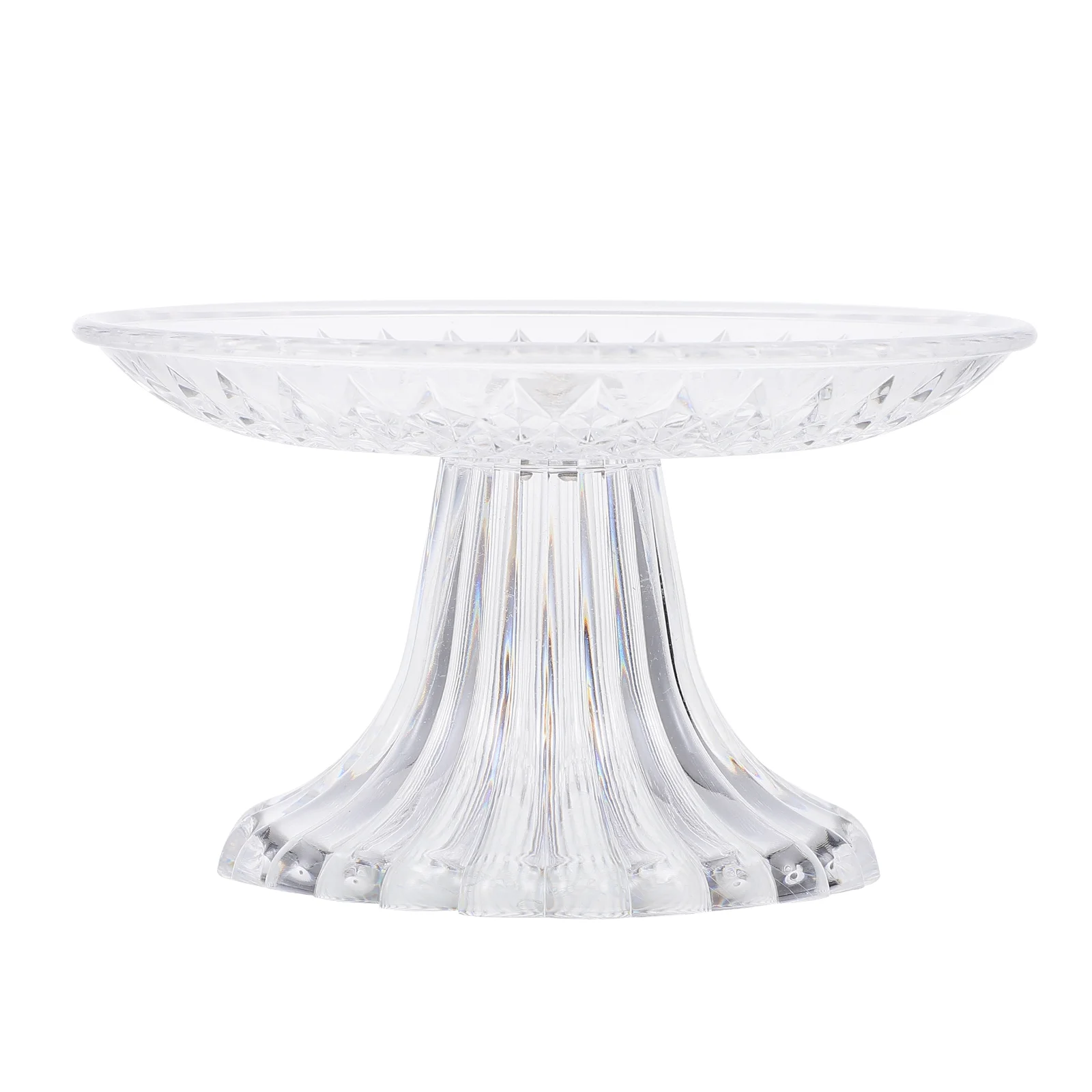 

1Pc 15cm Transparent Fruit Serving Plate Acrylic Fruit Tray Cake Dessert Stand