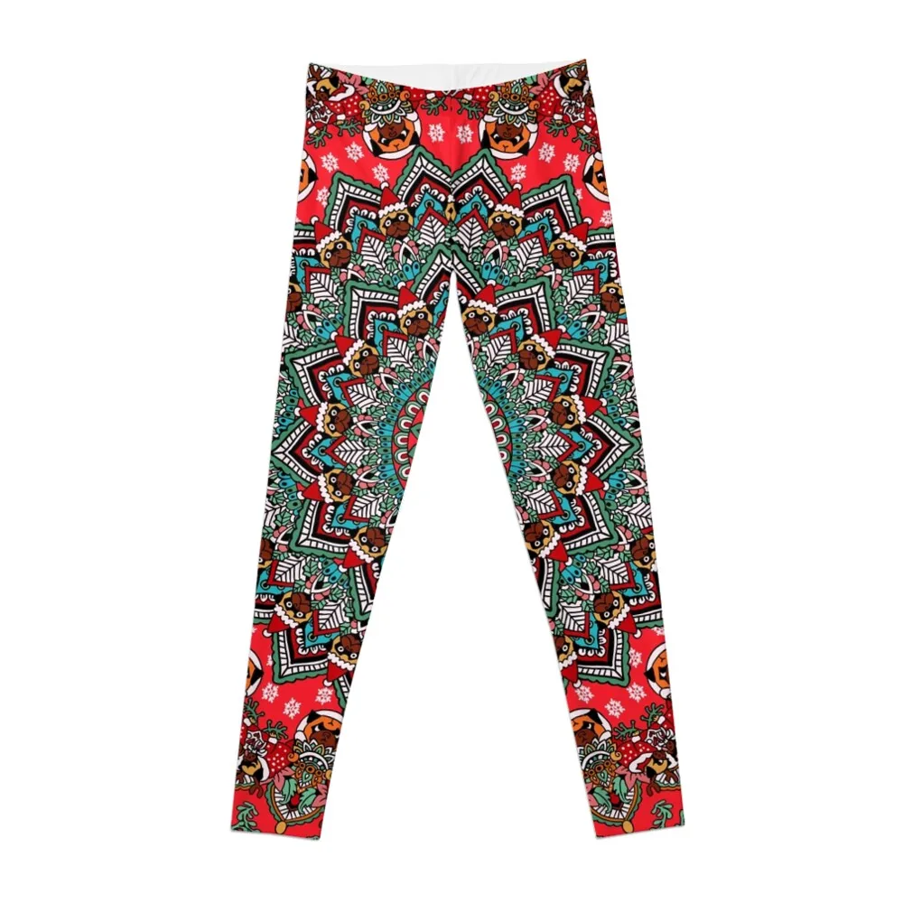 

Mandala Christmas Pug Leggings workout clothes for Clothing fitness Womens Leggings