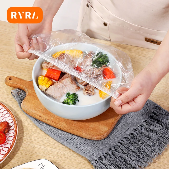 Plastic Wrap Cling Film Food  Plastic Kitchen Use Cling Film - 100pc  Disposable - Aliexpress